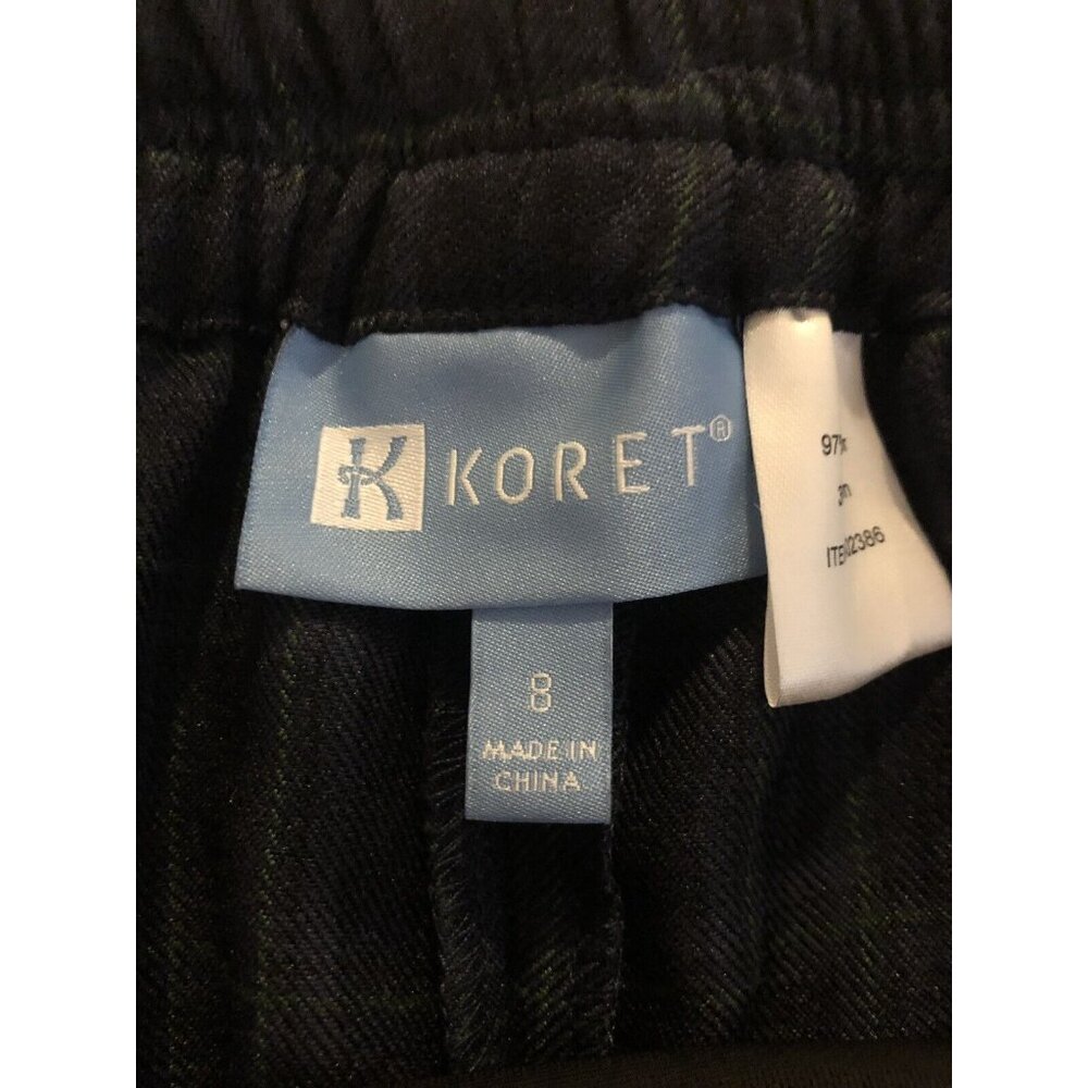 Koret Women’s Size 8 Plaid Pull On Elastic Waist Pants Straight Leg - Picture 6 of 8